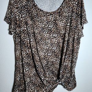 Knot Front Shirt, Nine Britton, Size 1X